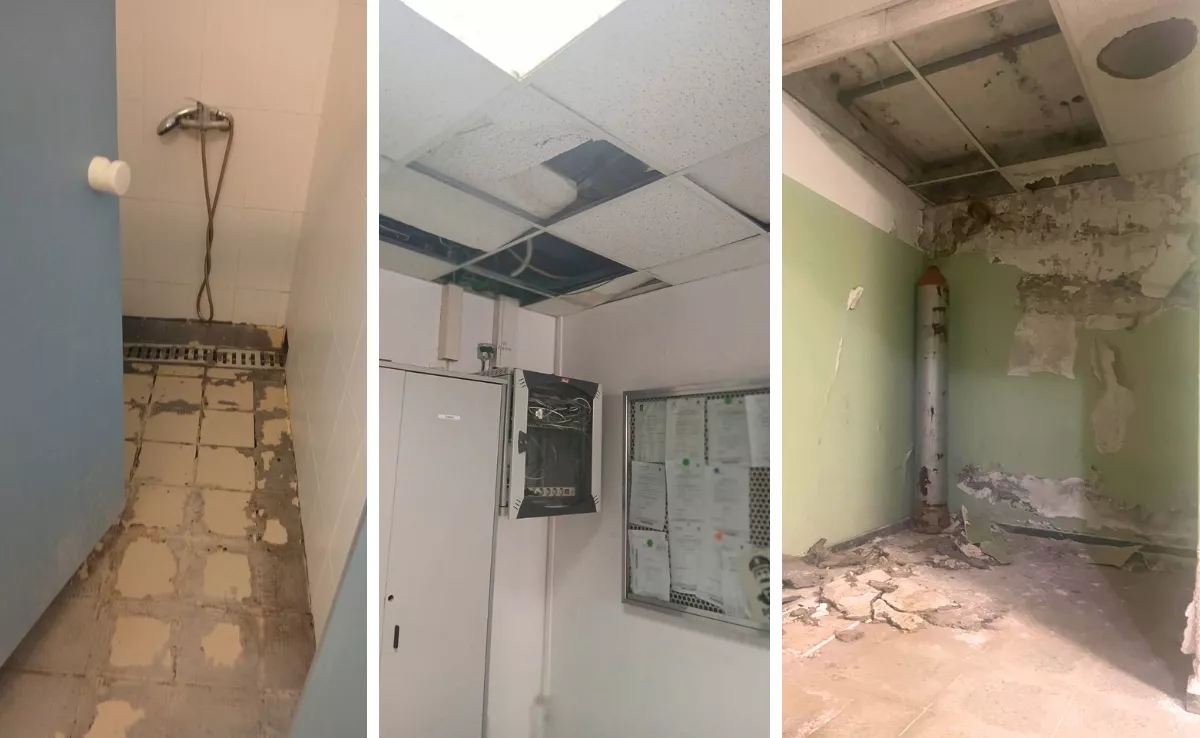 Imagen de las instalaciones interiores del parque de bomberos de Miller Bajo / AH