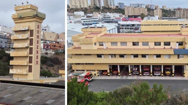 A la izquierda, la torre de Miller Bajo; a la derecha, el edificio central / AH A la izquierda, la torre de Miller Bajo; a la derecha, el edificio central / AH