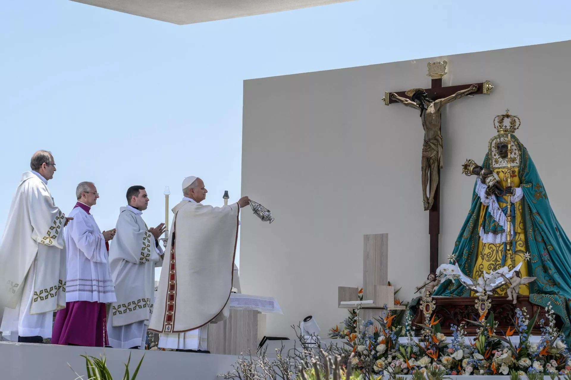 Misa del papa León XIV en Santa Cruz de Tenerife. EFE/EPA/CIRO FUSCO