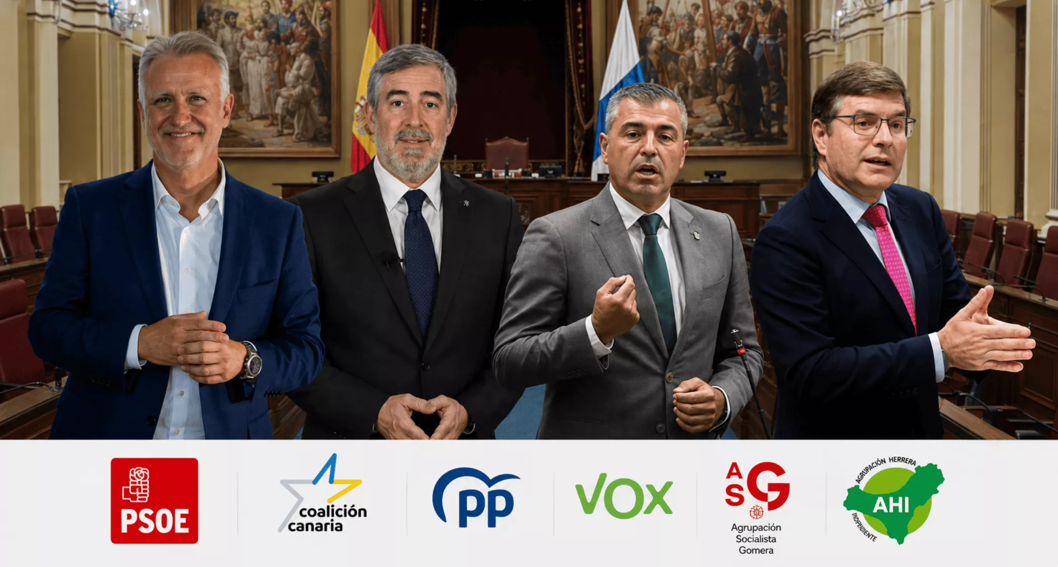 El PSOE ganaría las urnas; Clavijo, la gobernabilidad. / AH