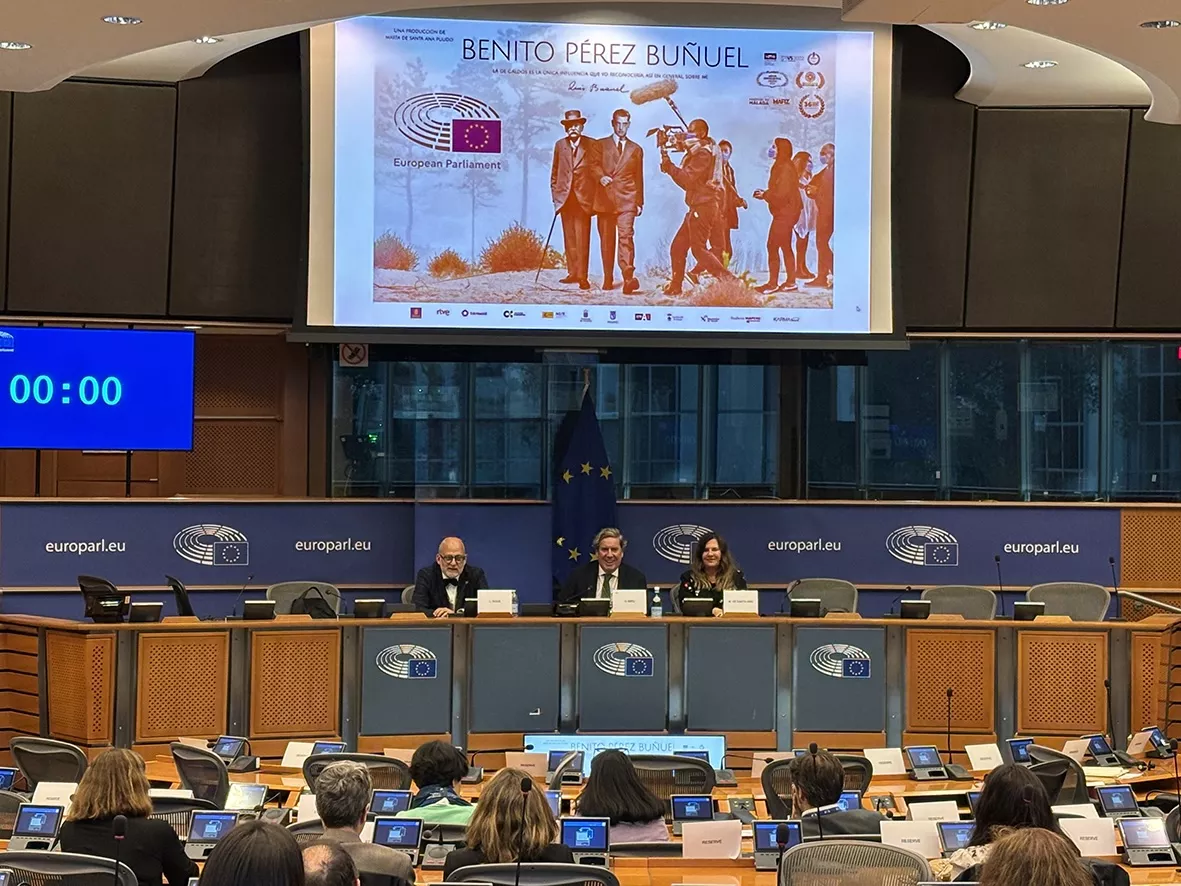 Benito Pérez Buñuel en el Parlamento Europeo. / CEDIDA