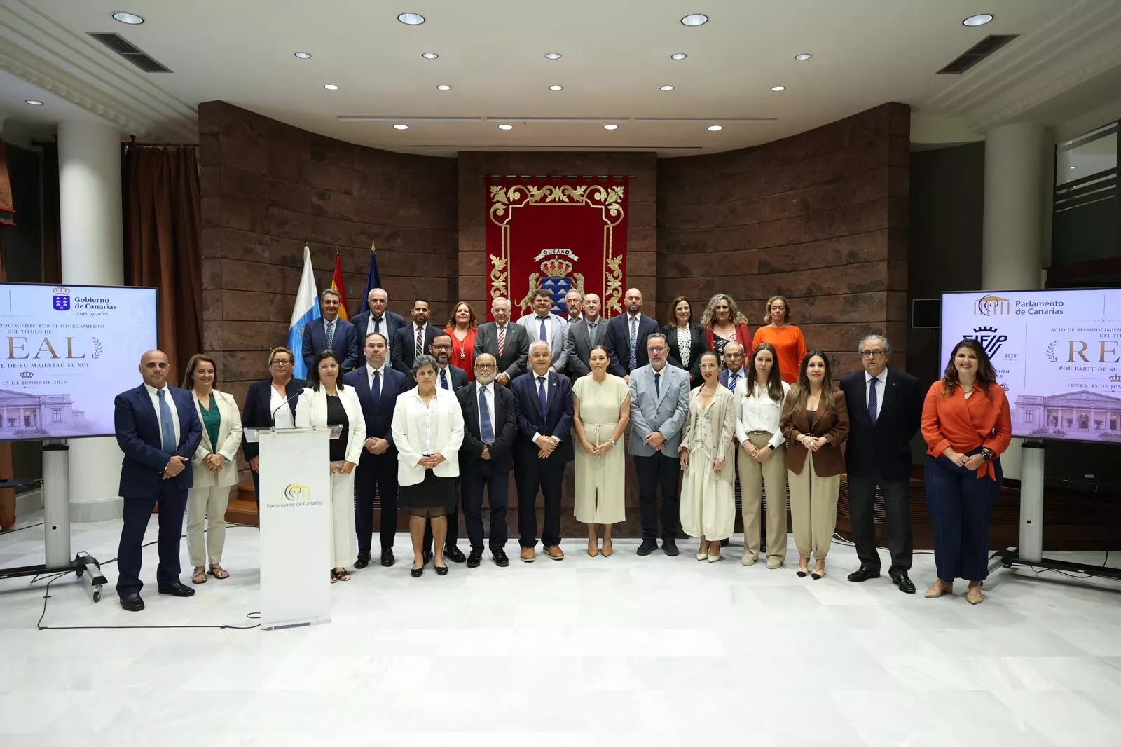 El Parlamento de Canarias se suma al reconocimiento institucional por el título de “Real” de la Federación Interinsular de Fútbol de Las Palmas. CEDIDA
