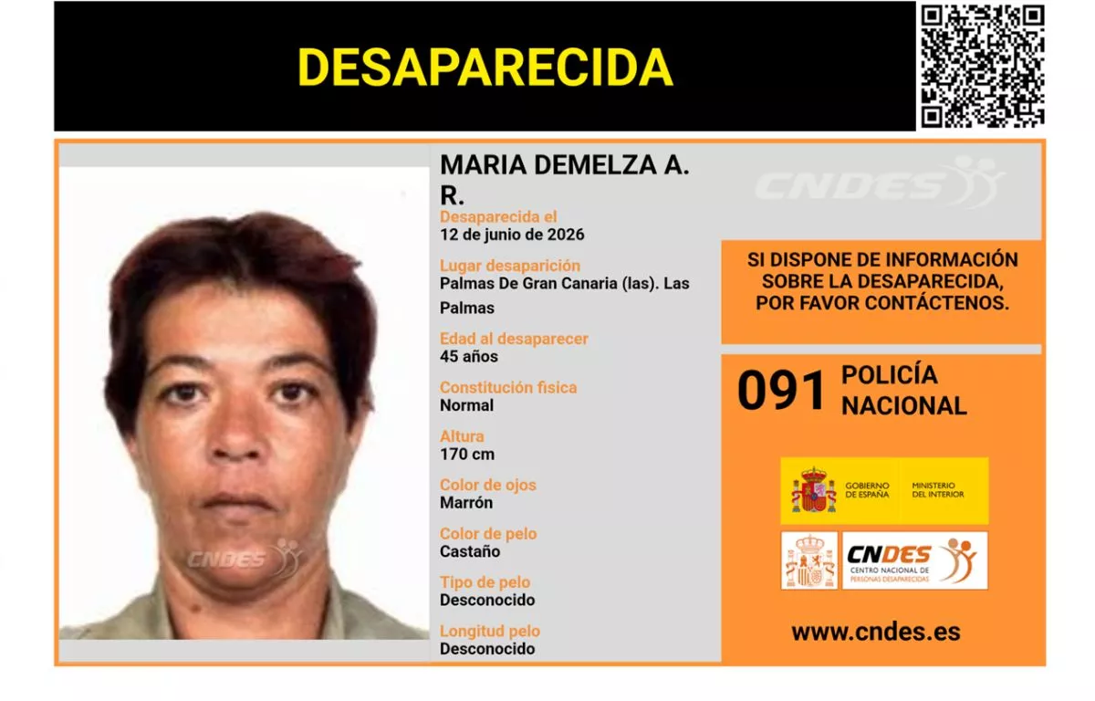 Buscan en Las Palmas de Gran Canaria a una mujer de 45 años desaparecida desde el 12 de junio. AH