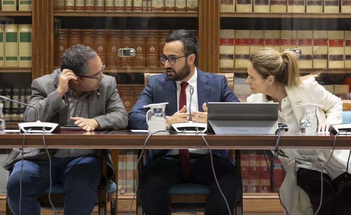 Miembros de la Mesa de la comisión de investigación del Parlamento de Canarias sobre el caso mascarillas  EFE   MIGUEL BARRETO