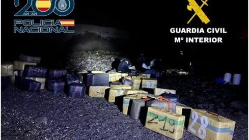 Paquetes de droga intervenidos en Sardina, Gran Canaria. AH