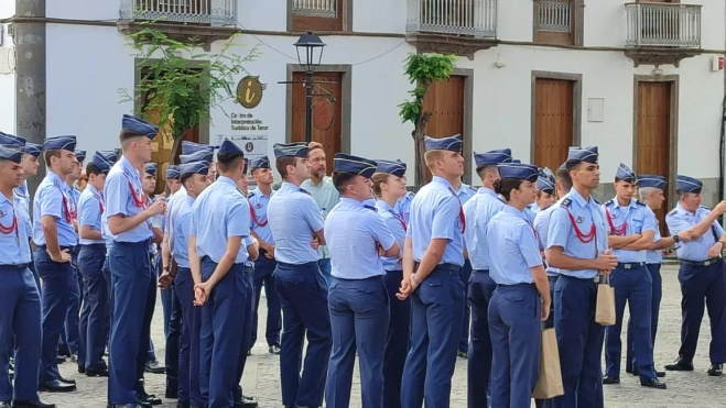 Imagen de la princesa Leonor en la78ª promoción de la Academia General del Aire y del Espacio (AGA) / AYUNTAMIENTO DE TEROR Imagen de la princesa Leonor en la78ª promoción de la Academia General del Aire y del Espacio (AGA) / AYUNTAMIENTO DE TEROR