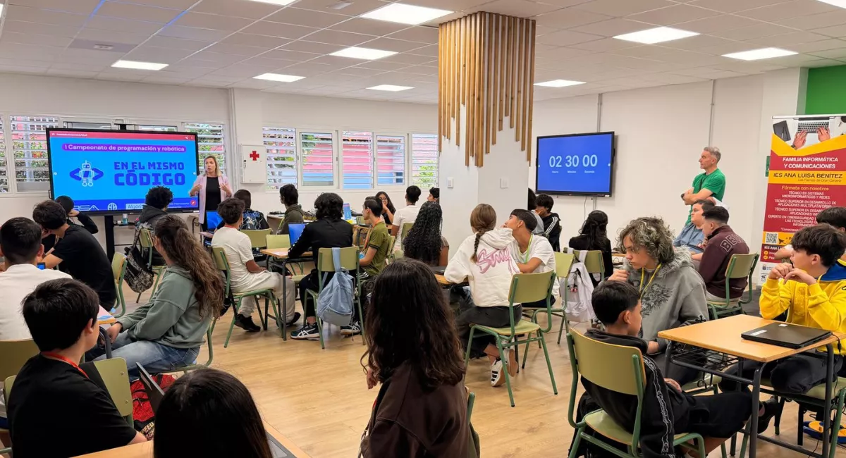 primer campeonato “En el mismo código”, organizado por la Consejería de Educación junto con la Fundación Sergio Alonso y Algorithmics Las Palmas / GOBIERNO DE CANARIAS 