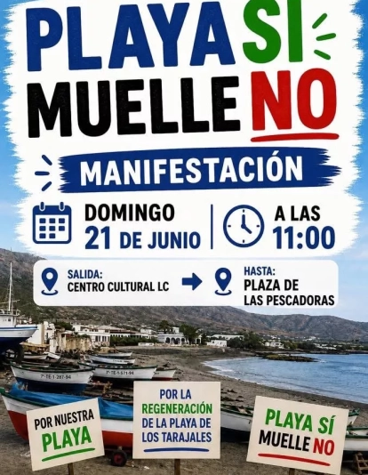 Cartel de la manifestación de Los Cristianos. / CEDIDA