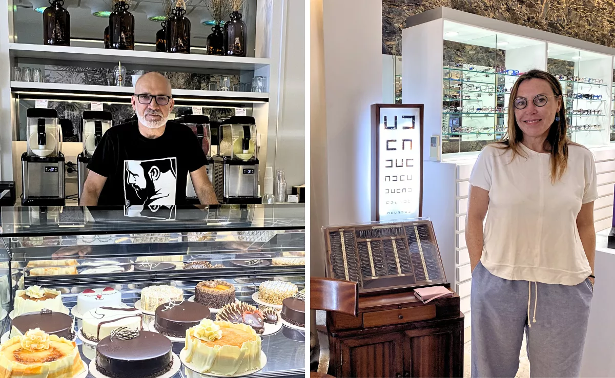Pedro Rodríguez, director comercial de Guirlache, y Gladys Piñana Herrera, optometrista y tercera generación de Ópticas Herrera Cerpa / ARIADNA MARTÍNEZ - ATLÁNTICO HOY