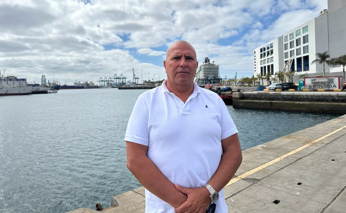 Maximiliano Díaz, presidente del sindicato de los estibadores del Puerto de Las Palmas / ATLÁNTICO HOY - MARCOS MORENO