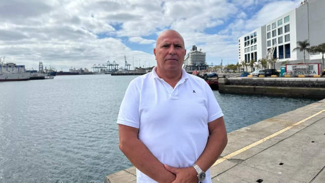 Maximiliano Díaz, presidente del sindicato de los estibadores del Puerto de Las Palmas / ATLÁNTICO HOY - MARCOS MORENO Maximiliano Díaz, presidente del sindicato de los estibadores del Puerto de Las Palmas / ATLÁNTICO HOY - MARCOS MORENO