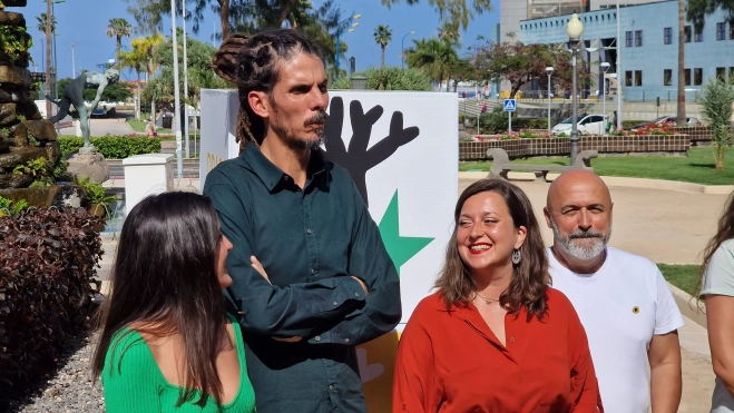 Alberto Rodríguez en la presentación de la candidatura de Drago Verdes Canarias en las elecciones de 2023. ALBERTO LEY