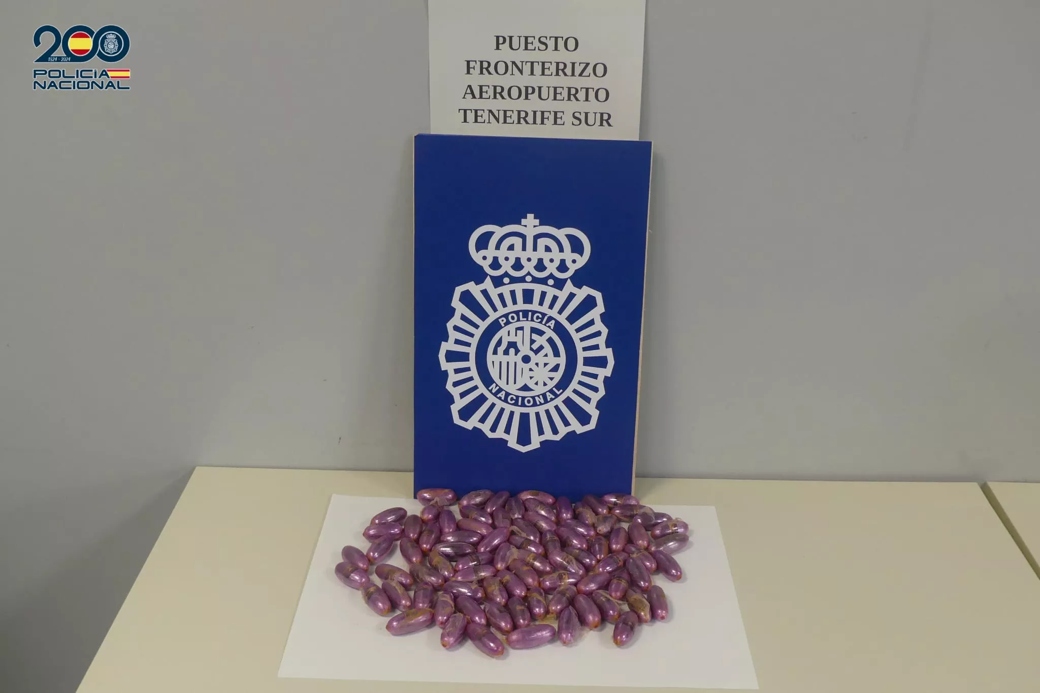 Droga interceptada en el aeropuerto de Tenerife Sur. / POLICÍA NACIONAL