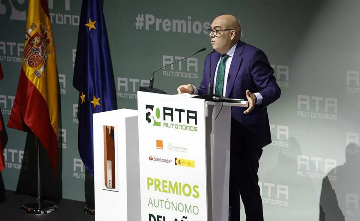 Lorenzo Amor, presidente de ATA durante una de las ediciones de los Premios Autónomos del Año |ATA
