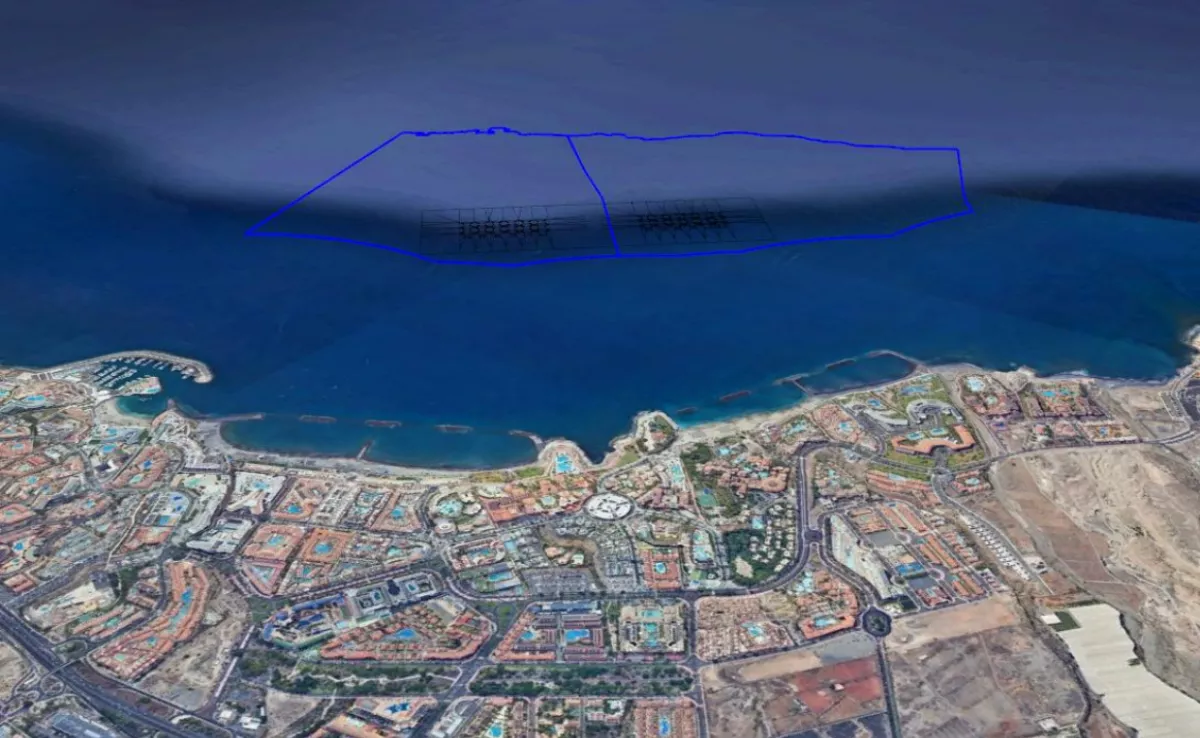 Ubicación del proyecto de granja marina que se impulsa en la Zona de Especial Conservación./ PROYECTO