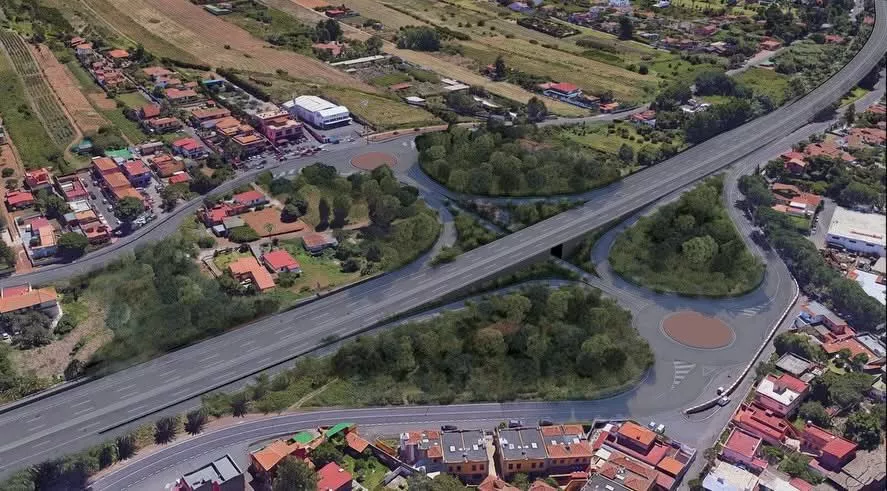 Simulación del tercer carril de la TF-5 entre Guamasa y el aeropuerto de Tenerife Norte. / CABILDO DE TENERIFE