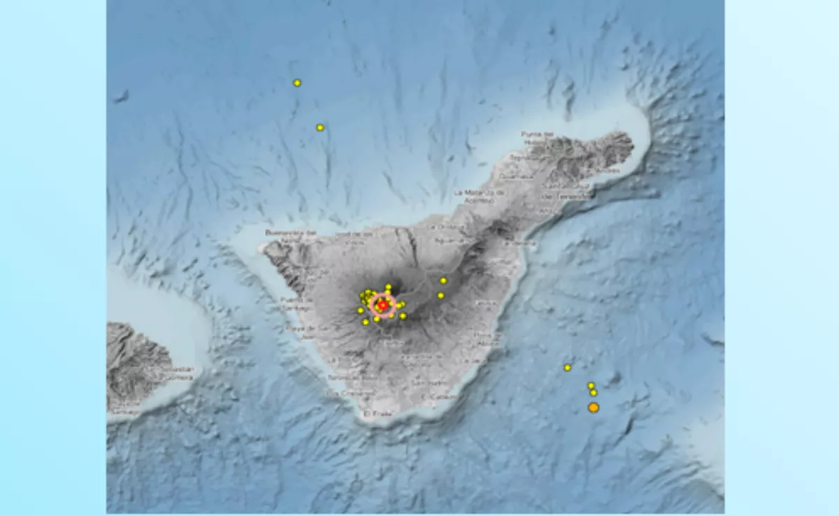 Temblores en Tenerife registrados por el IGN. / IGN