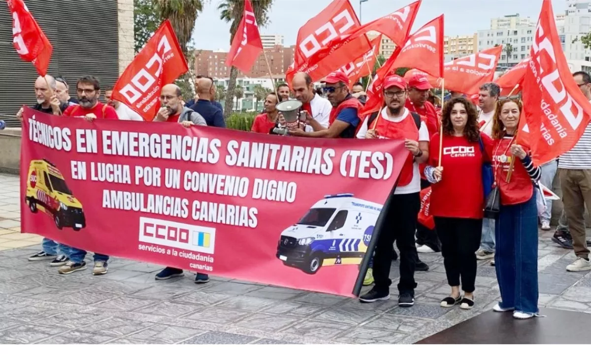 Concentración de protesta de Técnicos de Emergencias Sanitarias  (TES)|CCOO