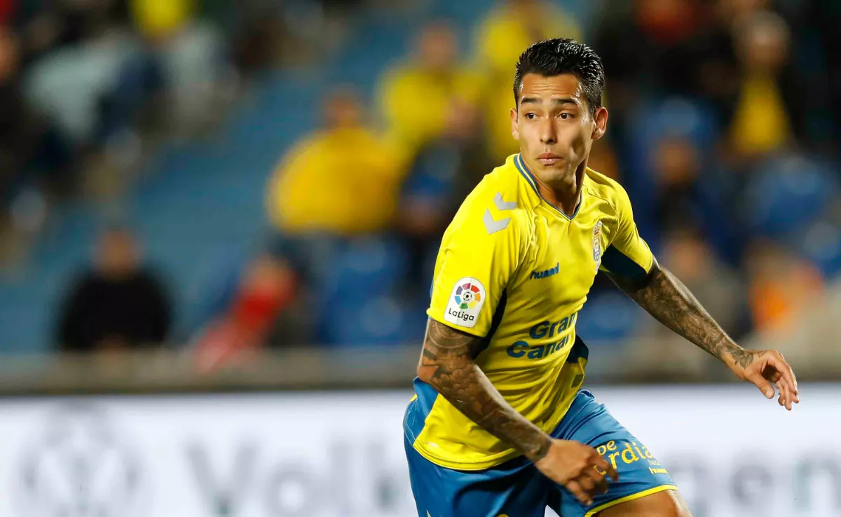 Sergio Araujo, 'El Chino', durante su etapa en la UD Las Palmas. / REDES