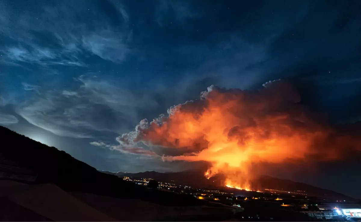 Imagen del volcán de La Palma / EFE