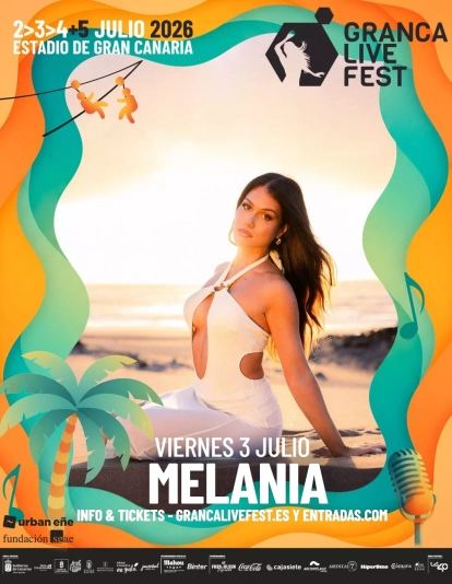 Cartel de MELANIA como artista del Granca Live Fest. / CEDIDA