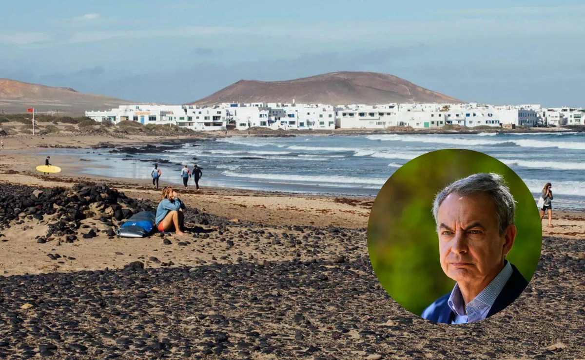 Imagen de la Caleta de Famara y Zapatero / HOLA ISLAS CANARIAS - EFE