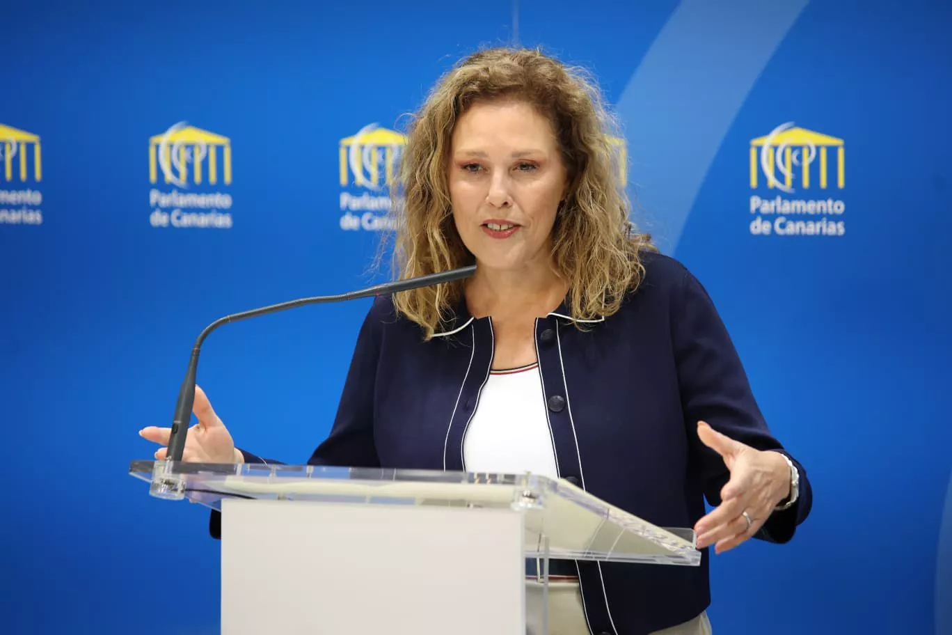 La presidenta del Parlamento de Canarias, Astrid Pérez. AH