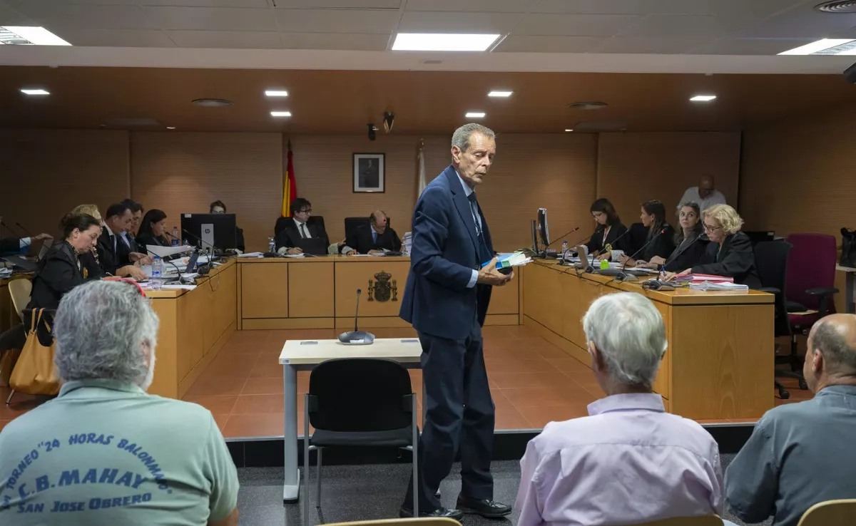 Foto tomada el 6 de agosto, durante la declaración de Carlos Sáenz ante la Audiencia de Las Palmas en el juicio por esta pieza del 'caso Montecarlo' / EFE - Adriel Perdomo