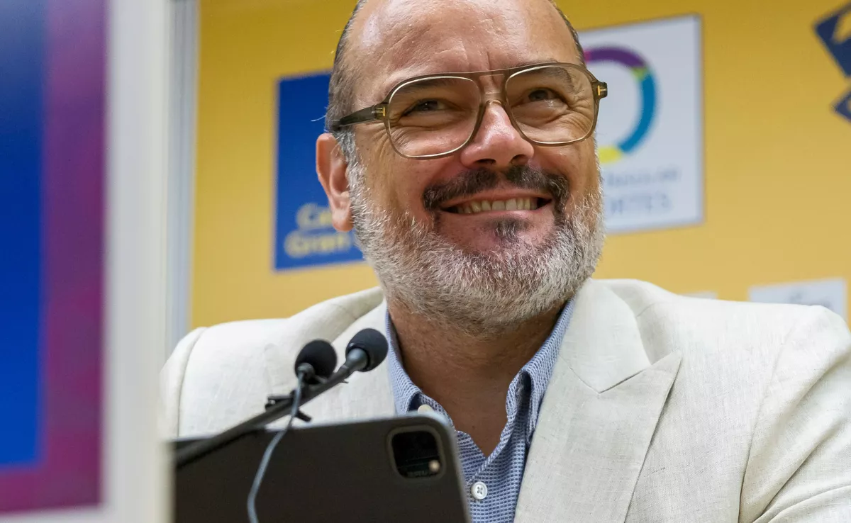 El Dreamland Gran Canaria presentó este viernes a Francesc Solana como nuevo director deportivo / EFE - ÁNGEL MEDINA G.