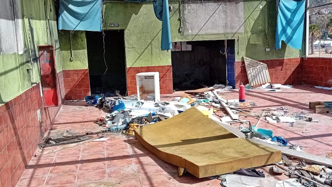 Estado actual de lo que era la terraza del restaurante de la Cofradía |AH Estado actual de lo que era la terraza del restaurante de la Cofradía |AH