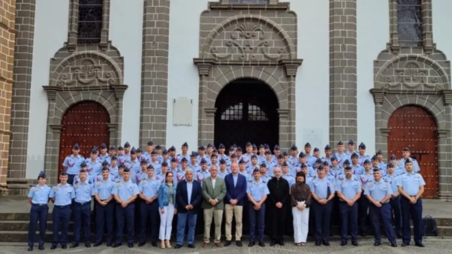Imagen del grupo de la princesa Leonor en Teror / AYUNTAMIENTO DE TEROR