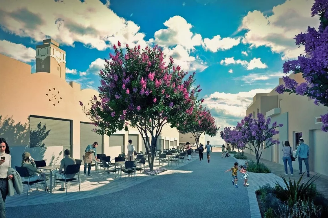 Render de cómo quedarán las obras de los alrededores del mercado de Nuestra Señora de África./ CEDIDA
