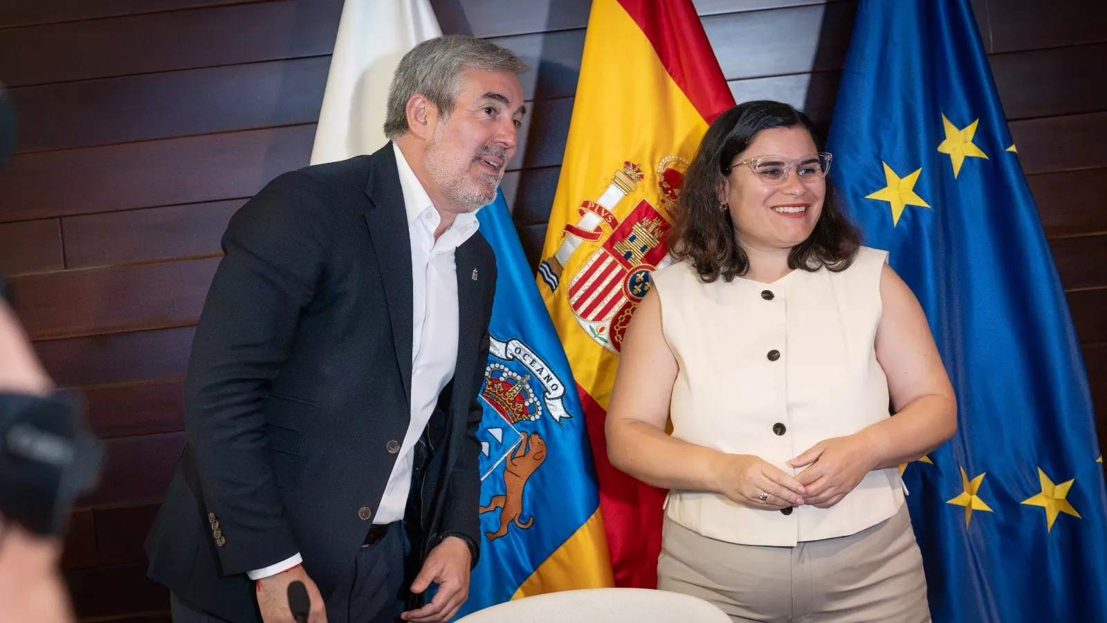 Reunión FDCAN Comité Ejecutivo. En la imagen, Fernando Clavijo y Mari Brito. GOBCAN
