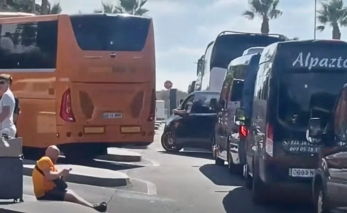 Colas en la zona de llegada en el aeropuerto Reina Sofía Tenerife Sur |RTVC