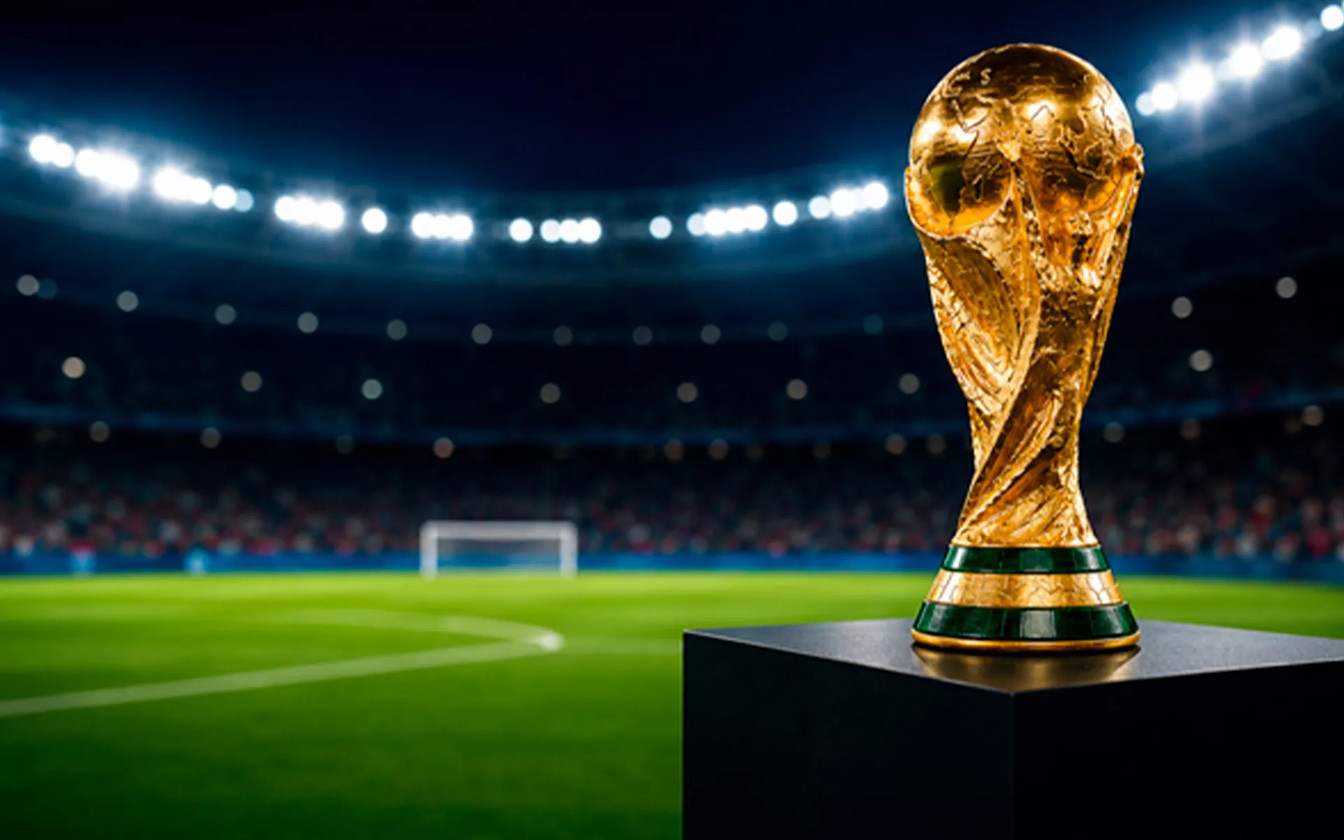 Copa de campeones en el estadio