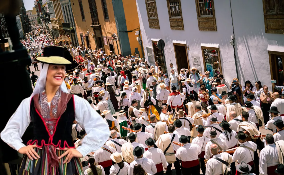 Imagen de la Romería de San Benito 2026 y Carolina Marín / AYUNTAMIENTO DE LA LAGUNA