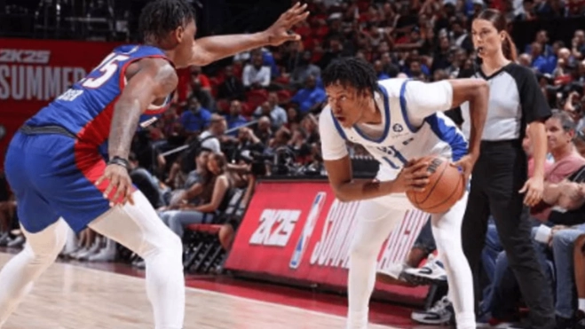 Ariadna Chueca, durante un partido de una edición anterior de la Summer League de la NBA. / NBA Ariadna Chueca, durante un partido de una edición anterior de la Summer League de la NBA. / NBA