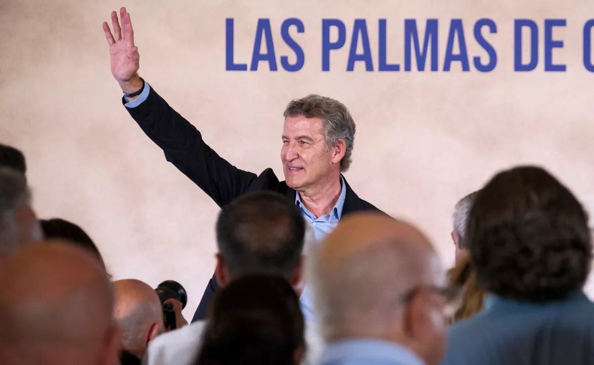 Alberto Núñez Feijóo en Las Palmas de Gran Canaria / EFE - ÁNGEL MEDINA G.