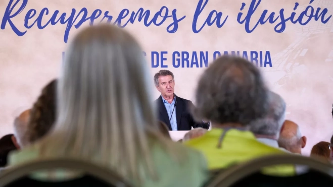 Alberto Núñez Feijóo en Las Palmas de Gran Canaria / EFE - ÁNGEL MEDINA G.