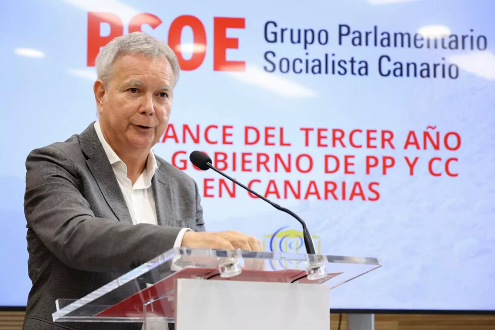 Sebastián Franquis, durante la rueda de prensa. PSOE 