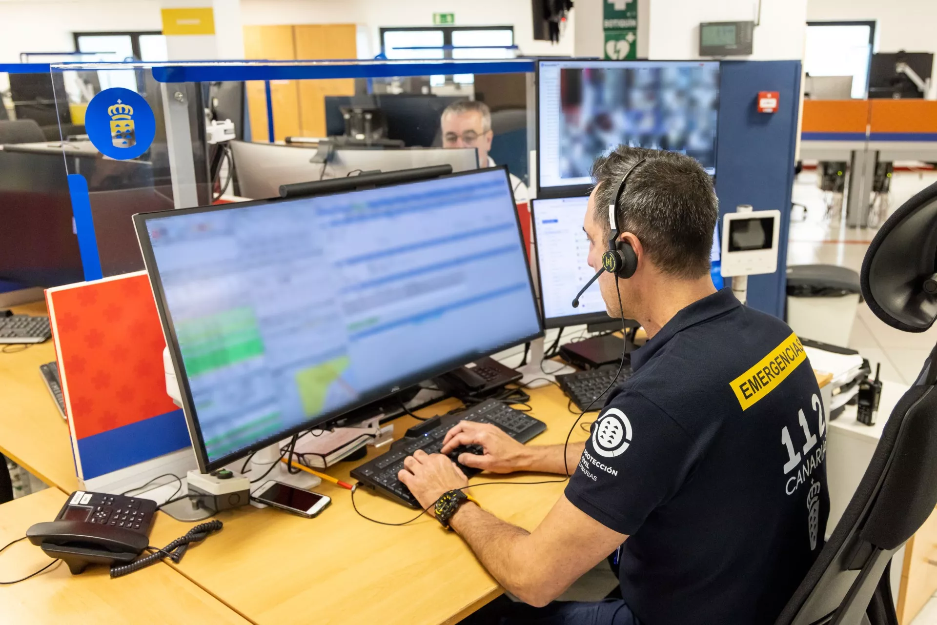 Imagen de la sala de operaciones del 112. / GOBIERNO DE CANARIAS