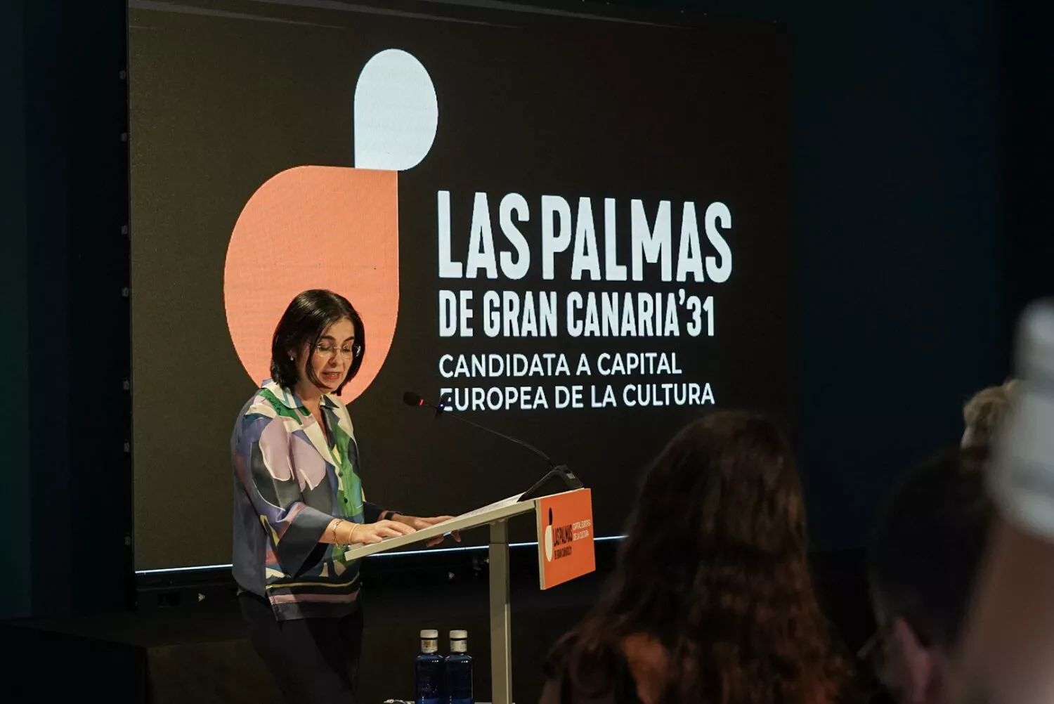 Carolina Darias interviniendo sobre el proyecto de la candidatura LPGC31. / AYUNTAMIENTO DE LAS PALMAS DE GRAN CANARIA