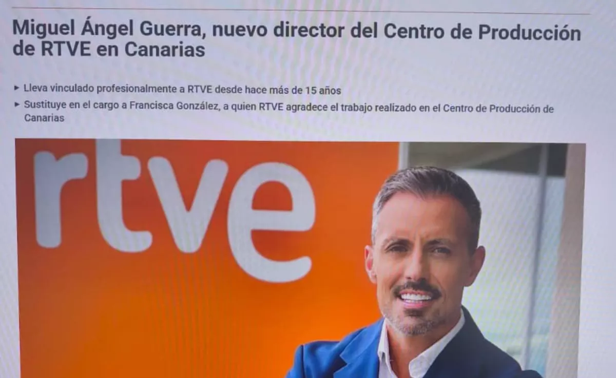 Captura del comunicado oficial de RTVE lanzado sin el cese oficial de Francisca González