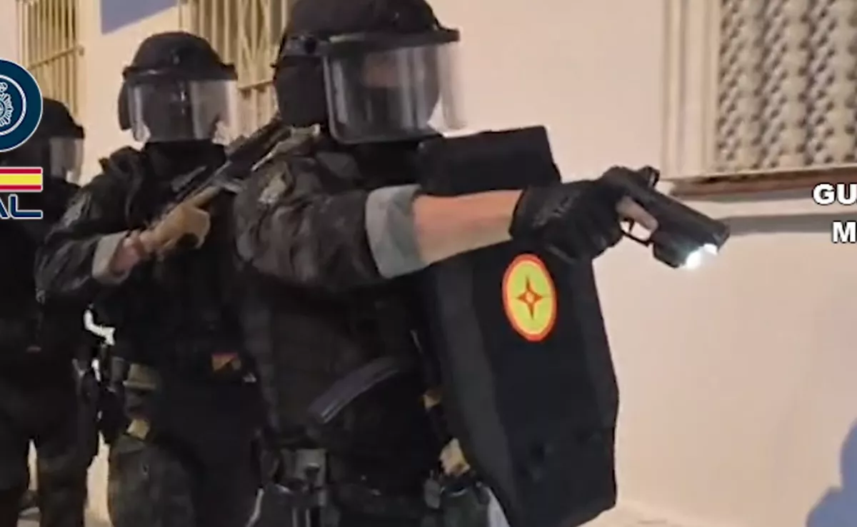  Operación contra el Tren de Aragua por robos violentos y tráfico de drogas. / POLICÍA NACIONAL Y GUARDIA CIVIL 