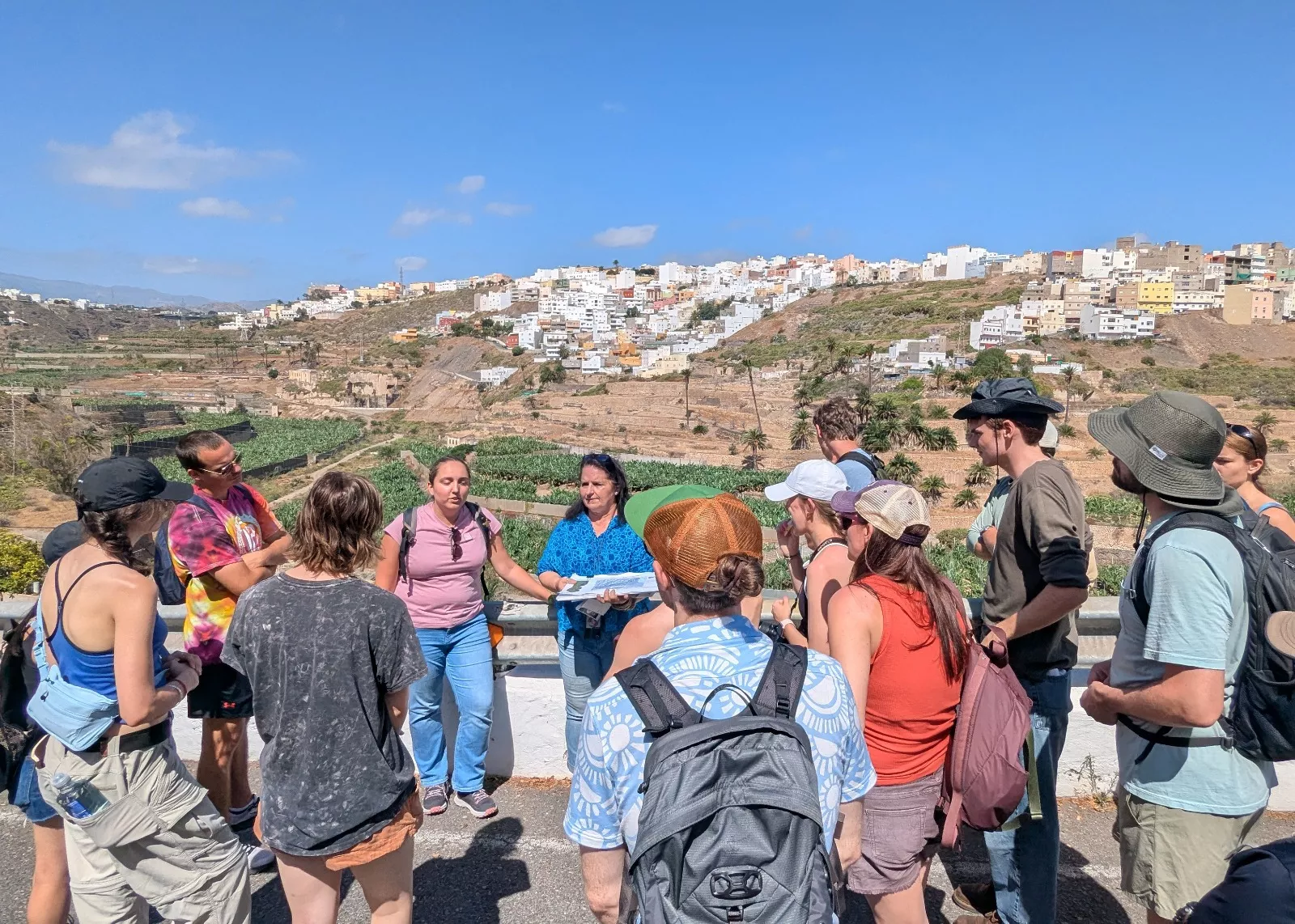 Estudiantes norteamericanos de arquitectura del paisaje analizan en Gran Canaria respuestas a la crisis climática durante seis semanas. / CEDIDA