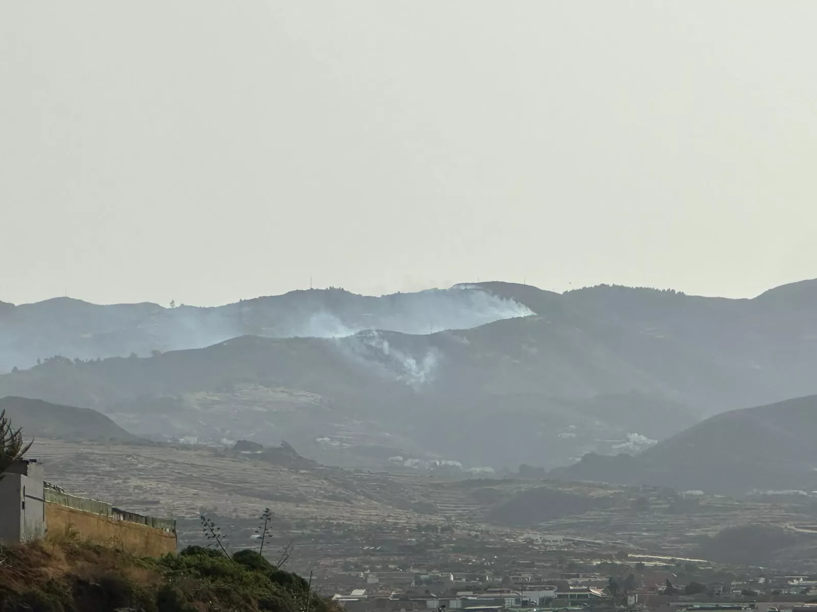 Conato de incendio entre Telde y Valsequillo. / ATLÁNTICO HOY