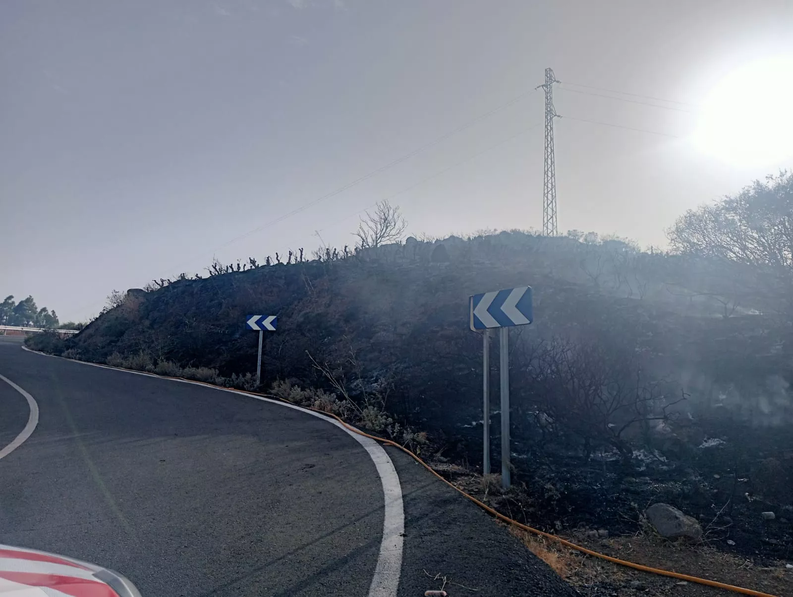 Imágenes de las consecuencias del incendio entre Telde y Valsequillo. / CABILDO DE GRAN CANARIA