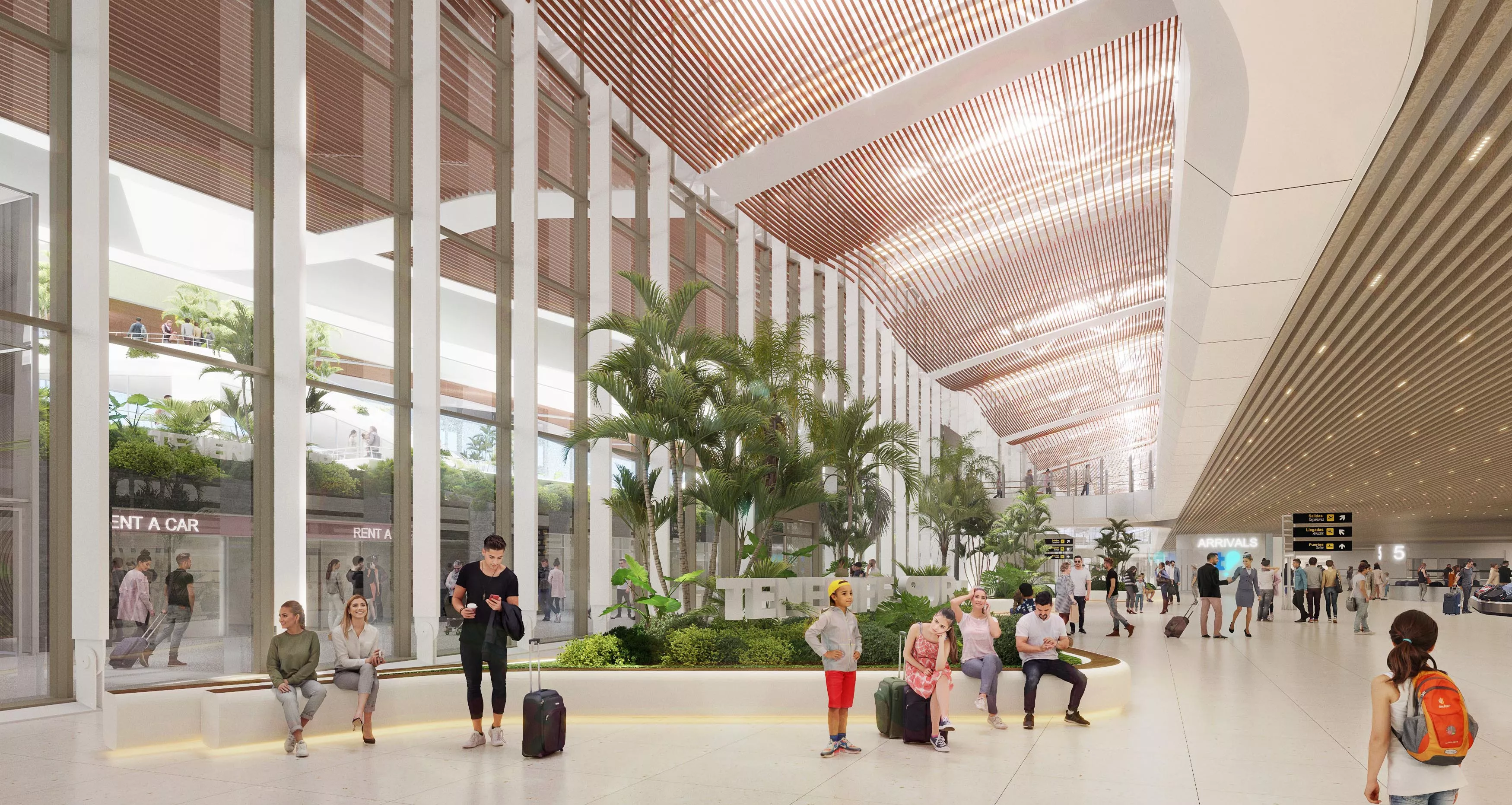 Infografía del futuro aeropuerto de Tenerife Sur. / AENA