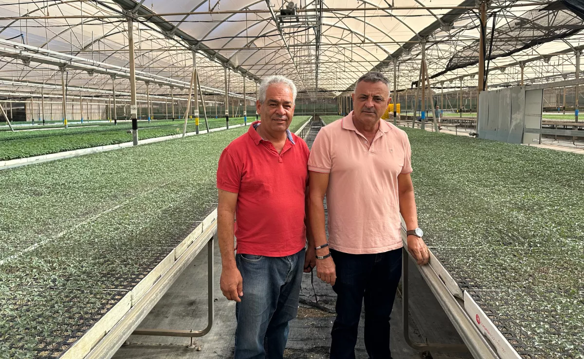 Marcelo Rodríguez y Roberto Suárez en las plantaciones de Coagrisan / ATLÁNTICO HOY - MARCOS MORENO