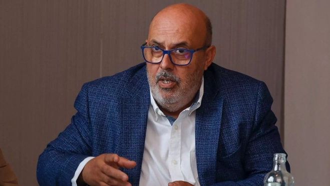 Juan Ramírez Said, durante una rueda de prensa del Círculo de Empresarios de Gran Canaria. / AH Juan Ramírez Said, durante una rueda de prensa del Círculo de Empresarios de Gran Canaria. / AH